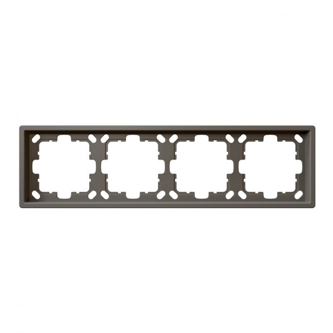 Рамка серия FD 4-постовая, цвет матовый Тауп (soft touch)