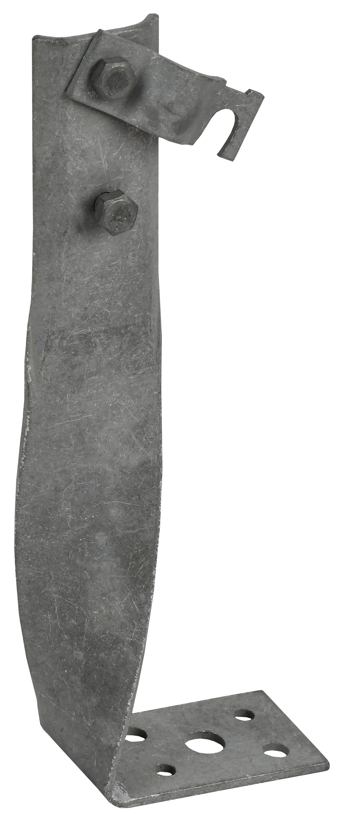 Держатель проводника круглого 6-10мм винтовой угловой скрученный h=140мм оцинкованная сталь TD IEK