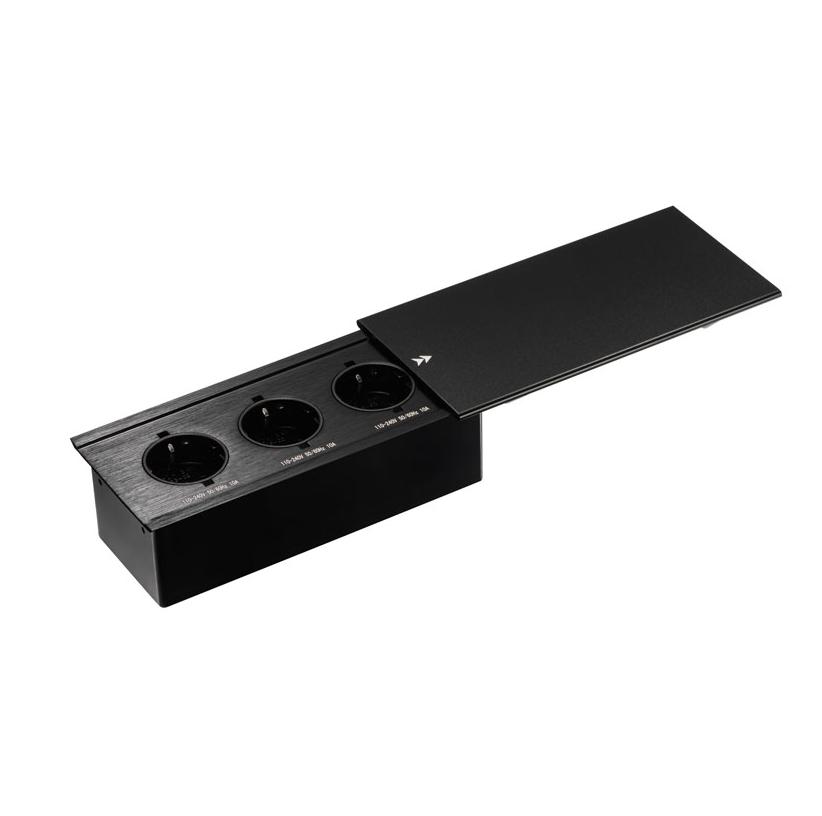 Розеточный блок Mebax JX-719J (серия JX), чёрный