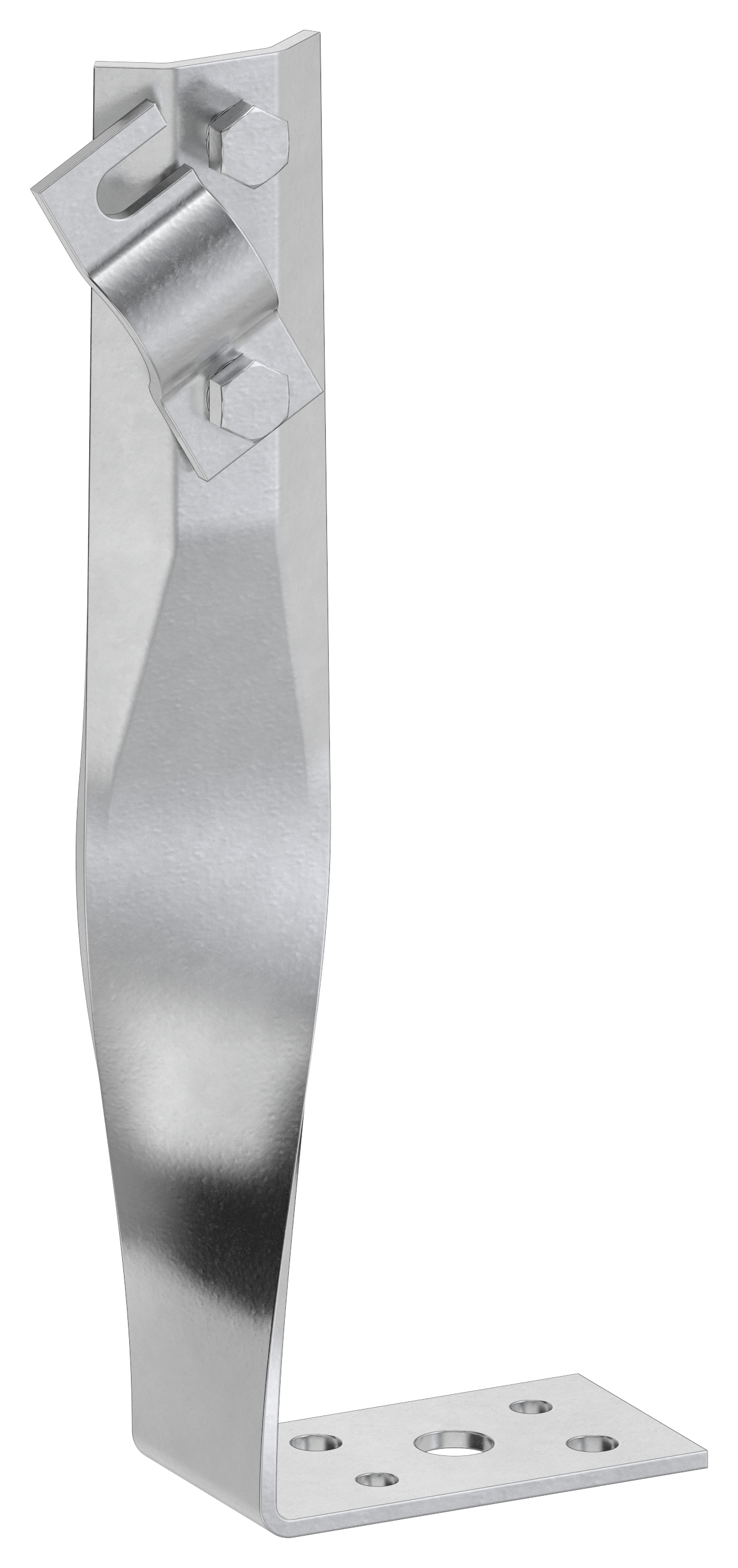 Держатель проводника круглого 6-10мм винтовой угловой скрученный h=140мм оцинкованная сталь IEK