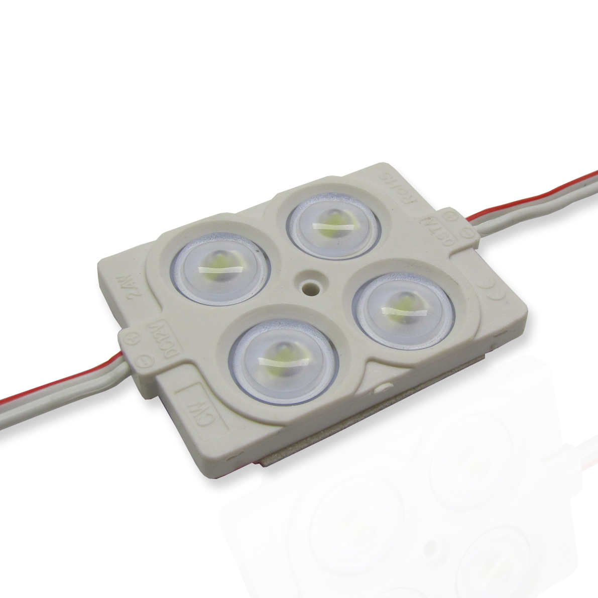 Светодиодный модуль с линзой Pro 2835-4 (12V, 1,44W, 6000-6500K, IP65)