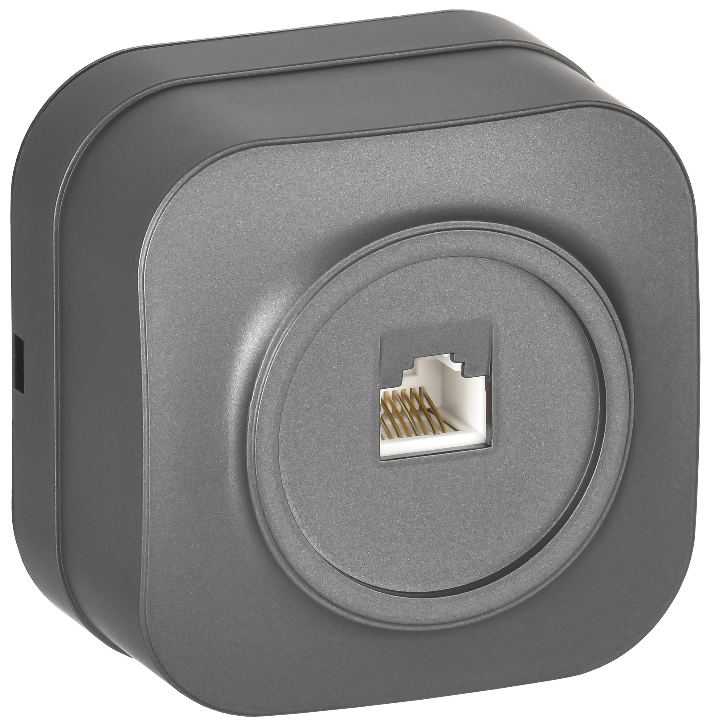 GLORY Розетка для открытой установки компьютерная RJ45 кат.5E РК10-ХСм сталь матовый IEK