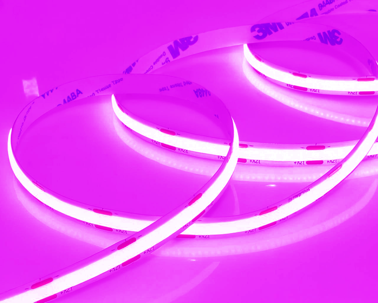 Светодиодная лента Lux COB 480Led Pink 8mm (12V, 12W, Розовый, IP20)