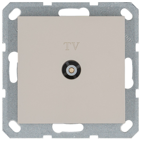 Розетка TV Φ9.5mm оконечная с накладкой, цвет Тауп