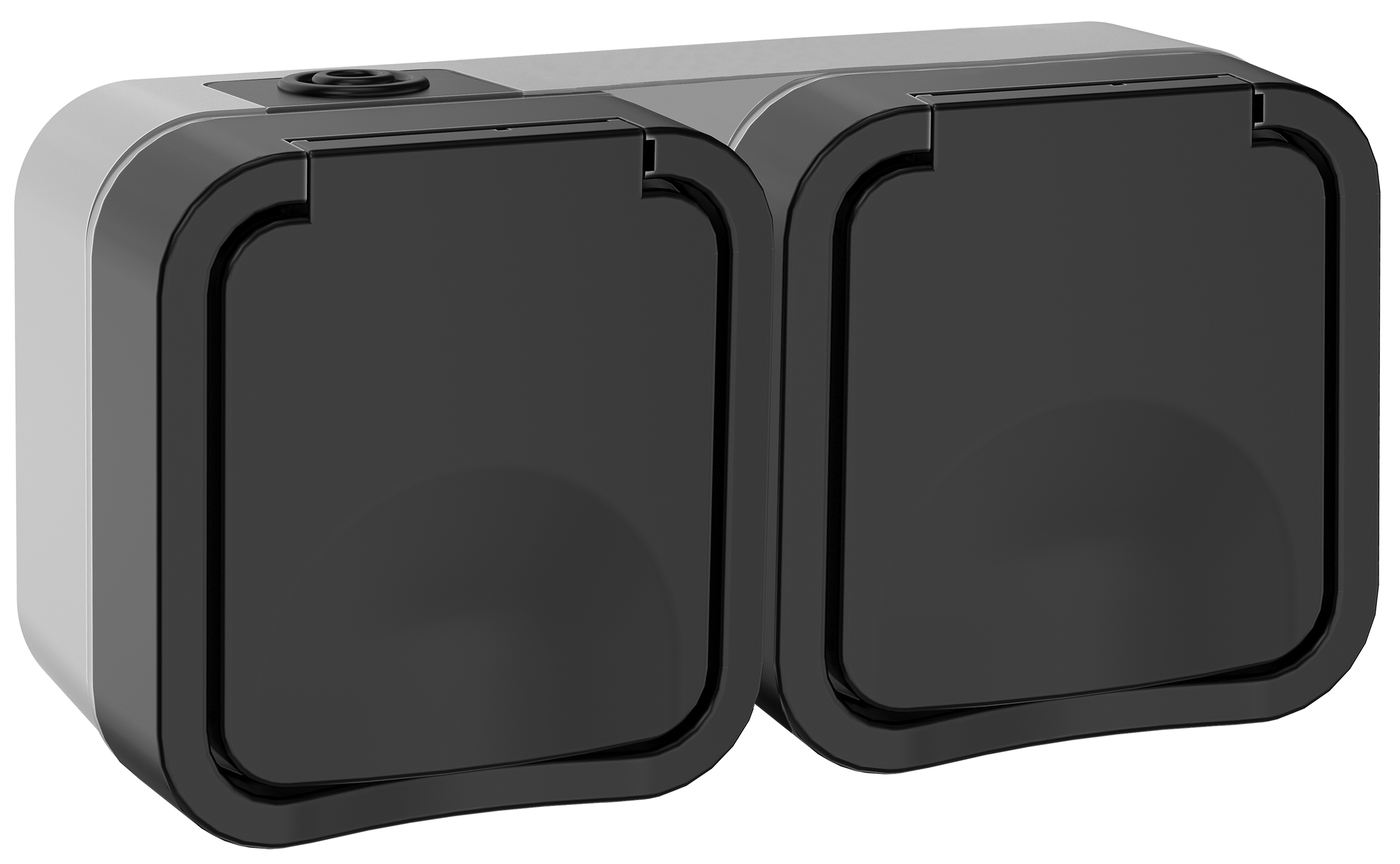 TORS Розетка 2-местная горизонтальная 16А IP55 TS222 серо-белый IEK