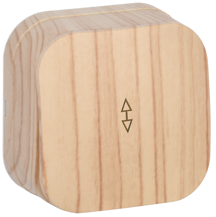 GLORY Выключатель 1-клавишный для открытой установки проходной 10А ВСп10-1-0-ХС сосна IEK