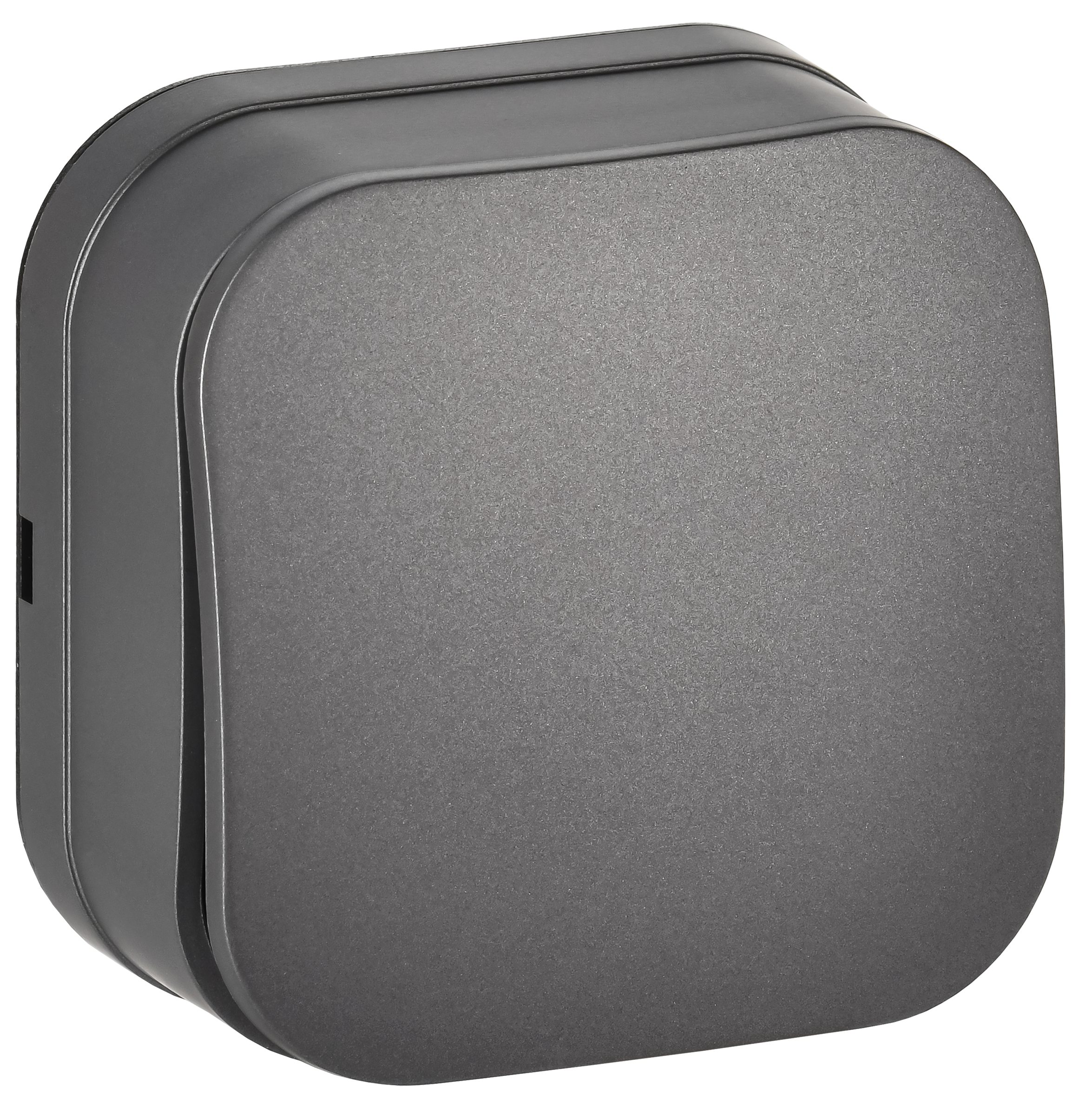 GLORY Выключатель 1-клавишный для открытой установки 10А ВС20-1-0-ХСм сталь матовый IEK