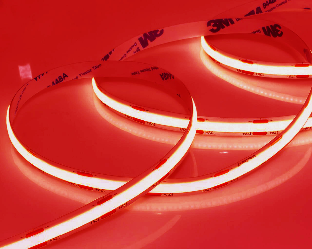 Светодиодная лента Lux COB 480Led Red 8mm (24V, 12W, Красный, IP20)