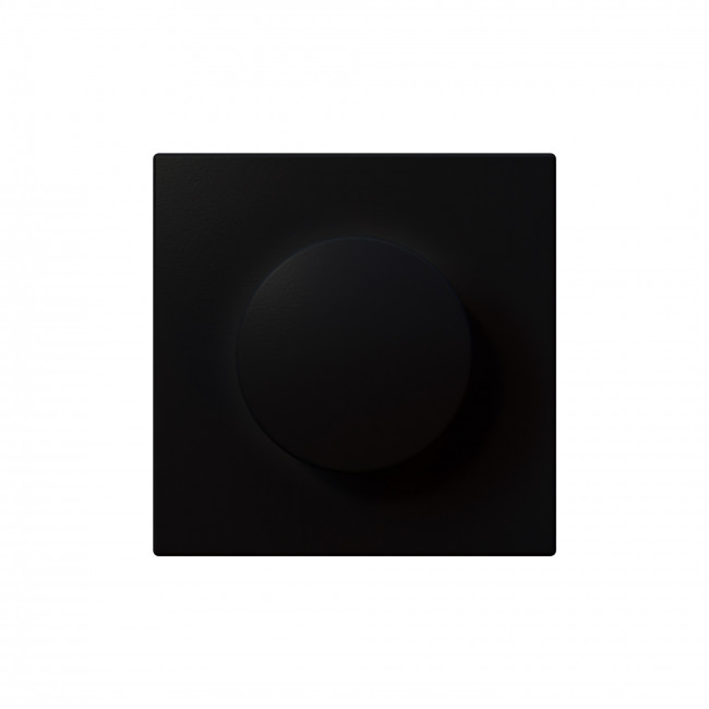 LED Диммер с накладкой 30-400W 1gang 2way, цвет Черный матовый (soft touch)