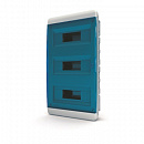 Щит встраиваемый 36 мод. IP41, прозрачная синяя дверца