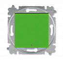 ABB EPJ Levit зелёный / дымчатый чёрный Выключатель кнопочный 1-кл, с подсветкой