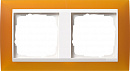 Рамка 2-ая Gira Event Матово-Янтарный цвет вставки Белый глянцевый