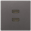 Jung Мех Розетка HDMI 2-местная LS Антрацит (лакиров. алюминий) (MAAL1133AN)