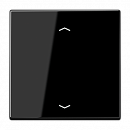 JUNG LS 990 Черный Накладка нажимного электронного жалюзийного выключателя с памятью (Jung_LS5232MSS