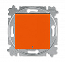 ABB EPJ Levit Оранжевый / дымчатый чёрный Выключатель кнопочный 1-кл, с подсветкой