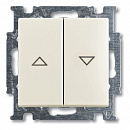 Механизм 2-клавишного выключателя жалюзи с фиксацией, шале-белый