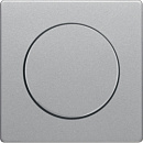 Накладка с регулирующей кнопкой для поворотного диммера, Q.1/Q.3/Q7, цвет: алюминиевый, с эфф