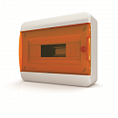 Щит навесной 12 мод. IP41, прозрачная оранжевая дверца