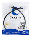 Cabeus - UTP,  5e, 0.5  PC-UTP-RJ45-Cat.5e-0.5m-BK-LSZH