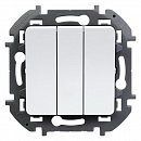 Legrand INSPIRIA Выключатель трехклавишный  10 AX - 250 В~ - белый