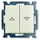 Механизм 2-клавишного выключателя жалюзи без фиксации, шале-белый