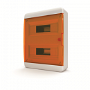 Щит навесной 24 мод. IP41, прозрачная оранжевая дверца