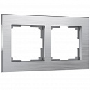  Рамка на 2 поста Aluminium (алюминий), W0021706