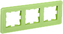 IEK BRITE DECOR Эко грин матовый стекло скругл.угол Рамка 3-мест. РУ-3-2-Бр RE