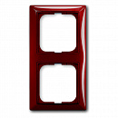 Рамка 2-постовая, серия Basic 55, цвет foyer-красный