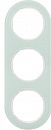 Рамка 3-я R.classic белое стекло (стекло) Berker