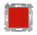 ABB EPJ Levit краcный / дымчатый чёрный Выключатель кнопочный 1-кл, с подсветкой