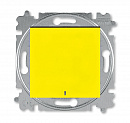 ABB EPJ Levit жёлтый / дымчатый чёрный Выключатель кнопочный 1-кл, с подсветкой