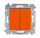 ABB EPJ Levit Оранжевый / дымчатый чёрный Выключатель жалюзи 2-кл, без фиксации