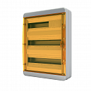 Щит навесной 54 мод. IP65, прозрачная оранжевая дверца