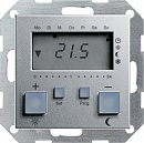 Термостат 230V с таймером и функцией охлаждения System 55 Gira Алюминий