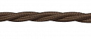 BIRONI Витой провод  2*0,75, цвет коричневый глянец, 50м