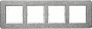 Рамкa 4-я Нержавеющая сталь (металл) Berker Q7 (горизонтальная)