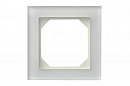 28-186 Рамка 1-местная, Эпсилон K14-245-01 E/WG белое матовое стекло 15mm (50)