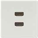 Jung Мех Розетка HDMI 2-местная LS Светло-серый (MALS1133LG)