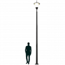 APEX LED 80W RW 830 RAL9005 POLE 6M (  )