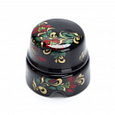 Распаячная коробка, цвет черный с цветами или ягодами: роспись по мотивам хохломского стиля (BOX1BL.