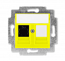 ABB EPJ Levit жёлтый / дымчатый чёрный Розетка компьютерная RJ45 кат,5e+заглуш,, , жёлтый