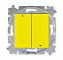 ABB EPJ Levit жёлтый / дымчатый чёрный Выключатель жалюзи 2-кл, без фиксации