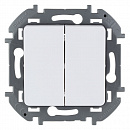 Legrand INSPIRIA Выключатель двухклавишный  10 AX - 250 В~ - белый