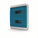 Щит навесной 24 мод. IP41, прозрачная синяя дверца