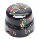 Распаячная коробка d85, цвет черный с цветами или ягодами: роспись по мотивам хохломского стиля (BOX